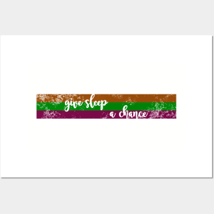 Give Sleep A Chance - Stripes Posters and Art